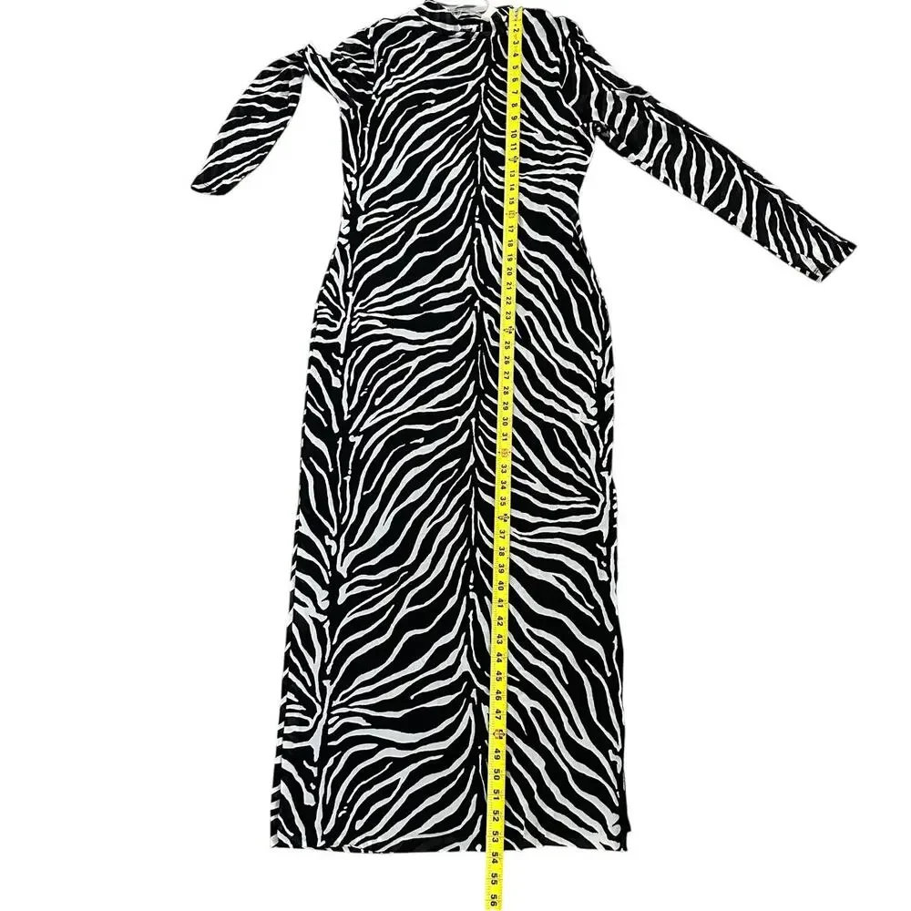 Bar III
Women's Zebra-Print Mock Neck Midi Dress size large - Picture 6 of 11